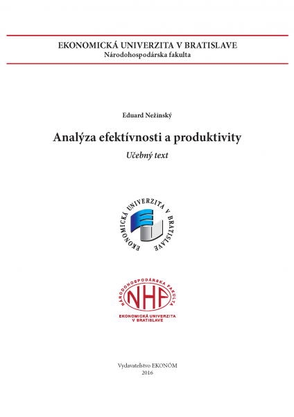Analýza efektívnosti a produktivity - učebný text