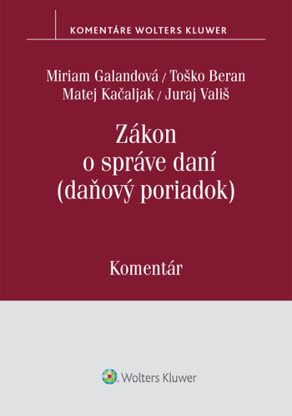 Zákon o správe daní (daňový poriadok) – komentár