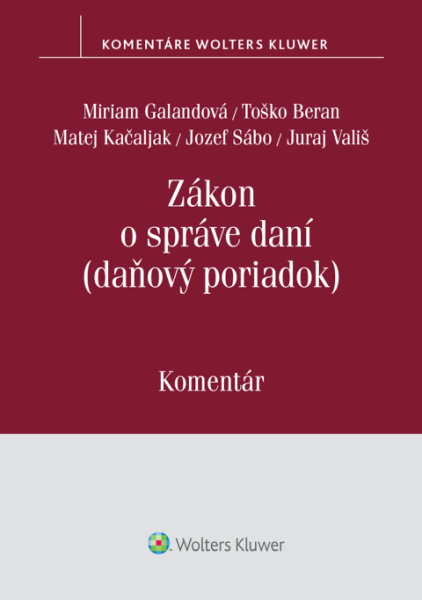 Zákon o správe daní (daňový poriadok) – komentár