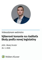 Videozáznam webinára | Výberové konanie na riaditeľa školy podľa novej legislatívy
