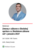 Zmeny v zákone o školskej správe a v školskom zákone od 1. januára 2027